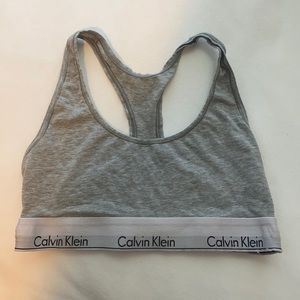 Calvin Klein womens grey soft bra size medium used